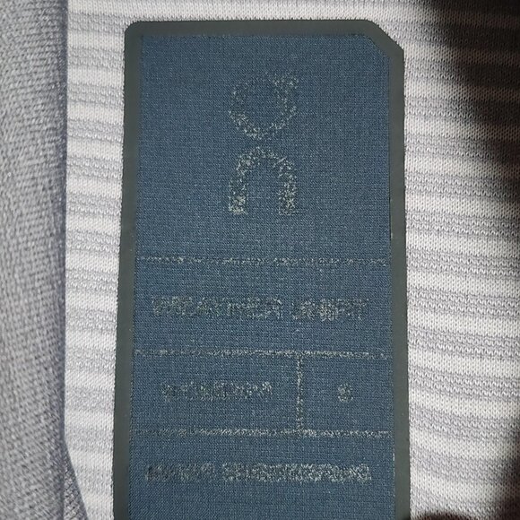 On Running Weather Shirt Womens Medium Gray Black Cowl Neck Zip Pocket Pullover - Picture 7 of 11